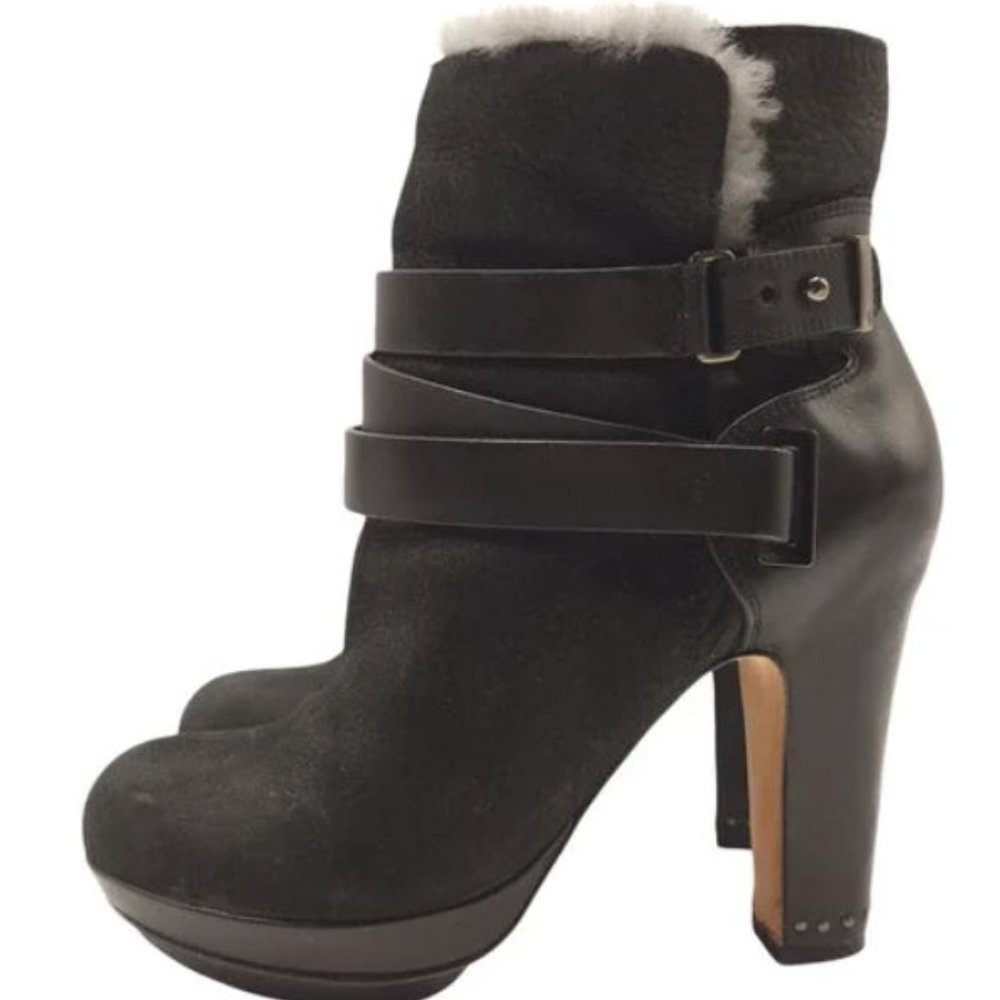 BCBG Max Azria Ankle Boots - Black Platform Boots - Size 7B